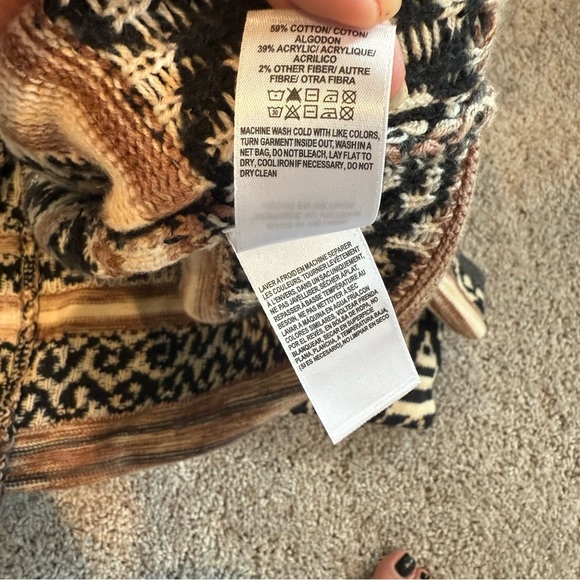 Lucky Brand Multicolor Patterned Cardigan Sweater Size Small - Picture 6 of 7